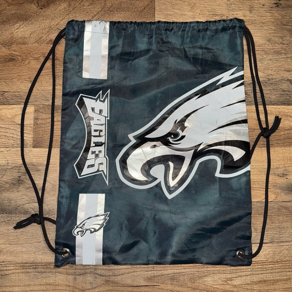 Philadelphia Eagles  NFL Drawstring Backpack Bag Sack Gym Beach Bags‎